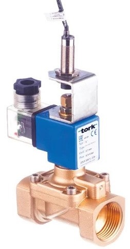 Elektromagnetický ventil na vodu s pomocným kontaktom TORK T-KCV104 DN20, 24 VAC
