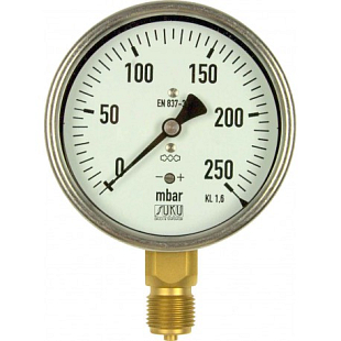 Manometer PLYN SUKU 5631, 100R, 0-6 kPa, M20x1,5 (C21.000503)