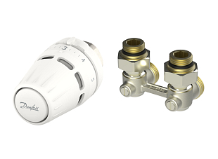 Súprava s termostatickou hlavicou Danfoss Regus M30x1.5 a H-kus RLV-KB priamy (015G5308)