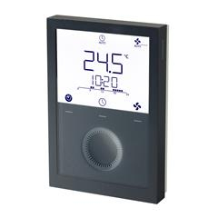 Priestorový regulátor Siemens RDG200T/BK, 230 V