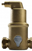 Mosadzný odvzdušňovač Spirotech Spirovent AA022 s horizontálnym pripojením 22mm